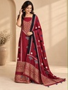 Ajrakh Dola Silk Suit Sets 5048
