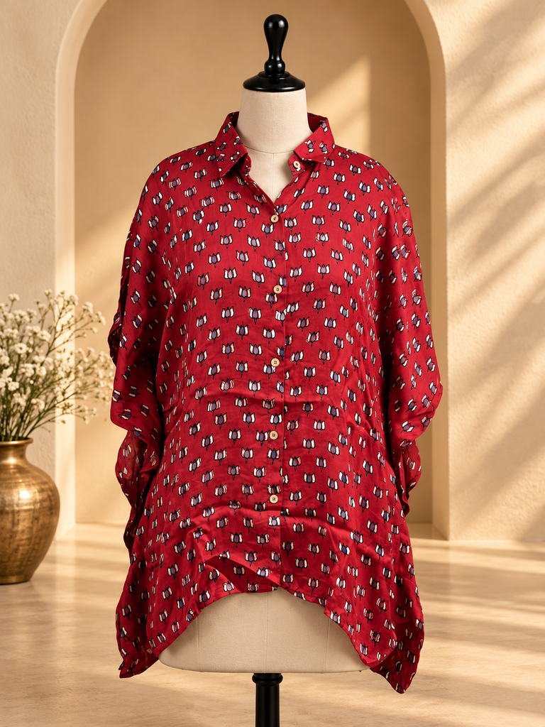 Ajrakh Modal Shirt Kaftans 5015