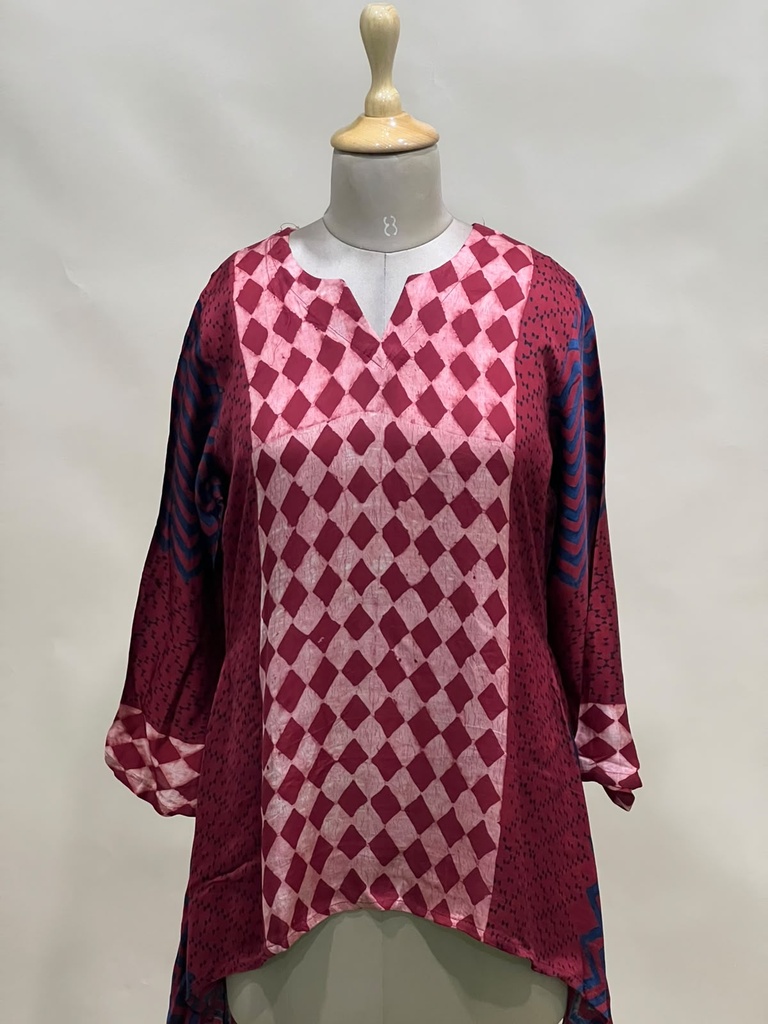 Ajrakh Modal Short Kurtis 5015