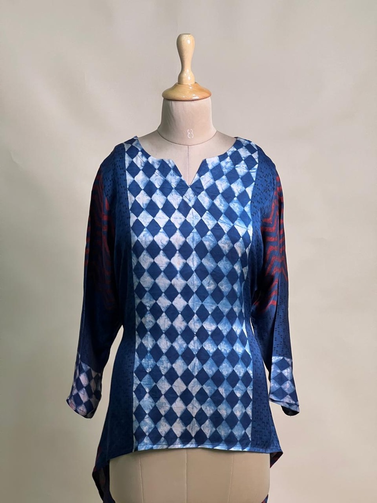 Ajrakh Modal Short Kurtis 5015