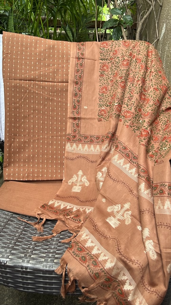 Handloom Cotton Suits 4562 BROWN