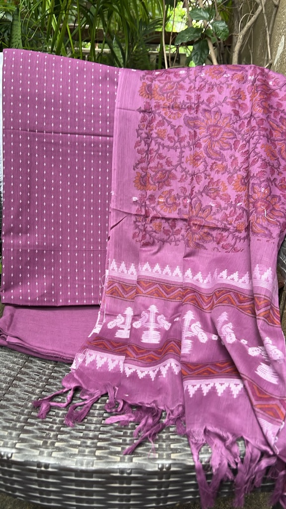 Handloom Cotton Suits 4562 PURPLE