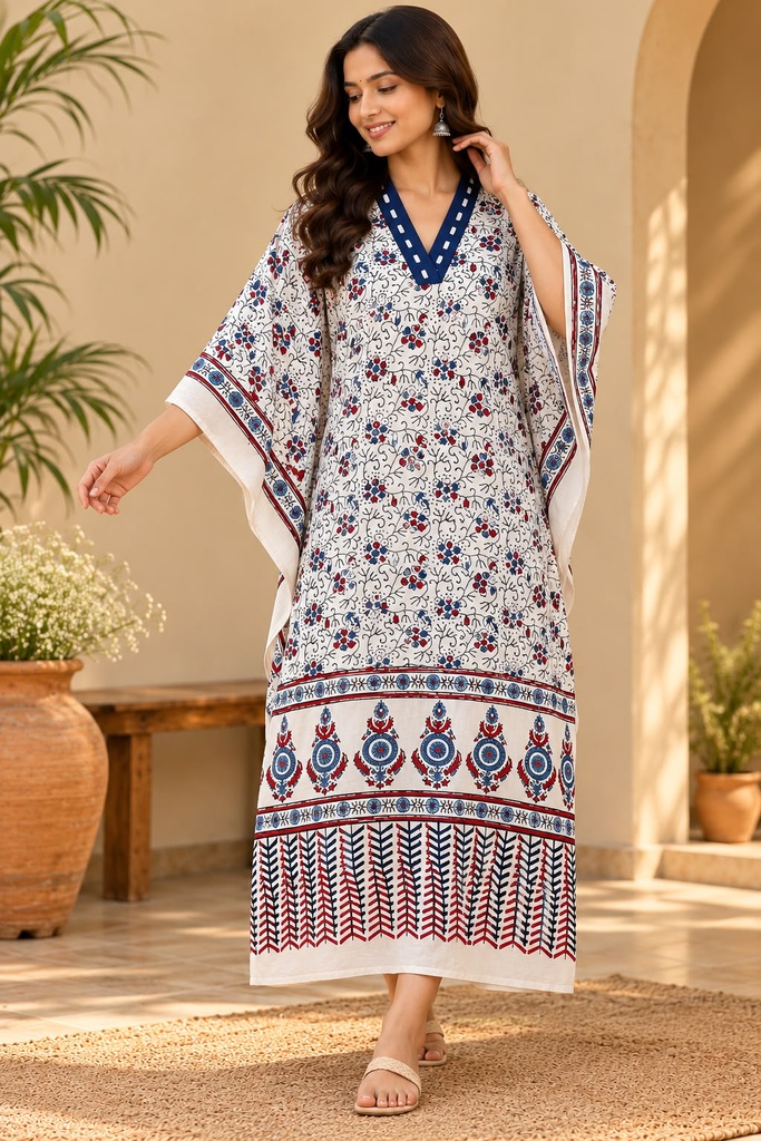 Ajrakh Cotton Kaftan 4802