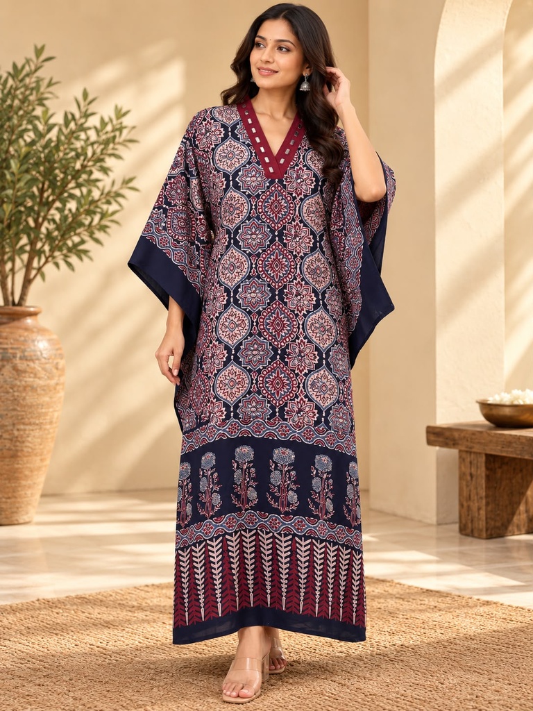 Ajrakh Cotton Kaftan 4802
