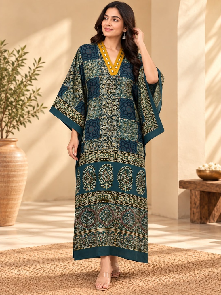Ajrakh Cotton Kaftan 4802