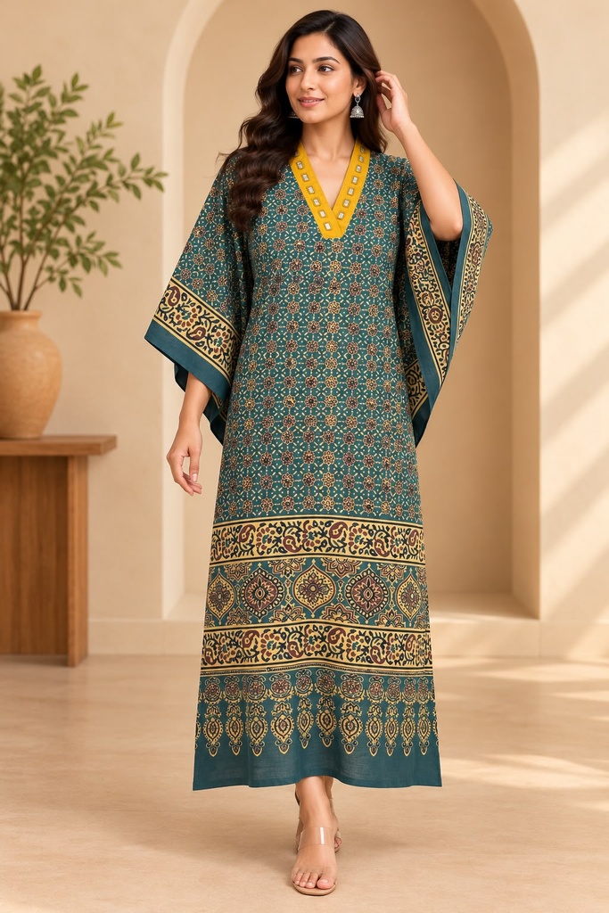 Ajrakh Cotton Kaftan 4802