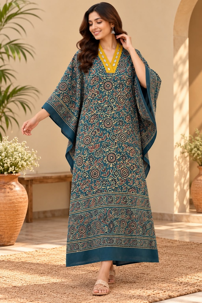 Ajrakh Cotton Kaftan 4802