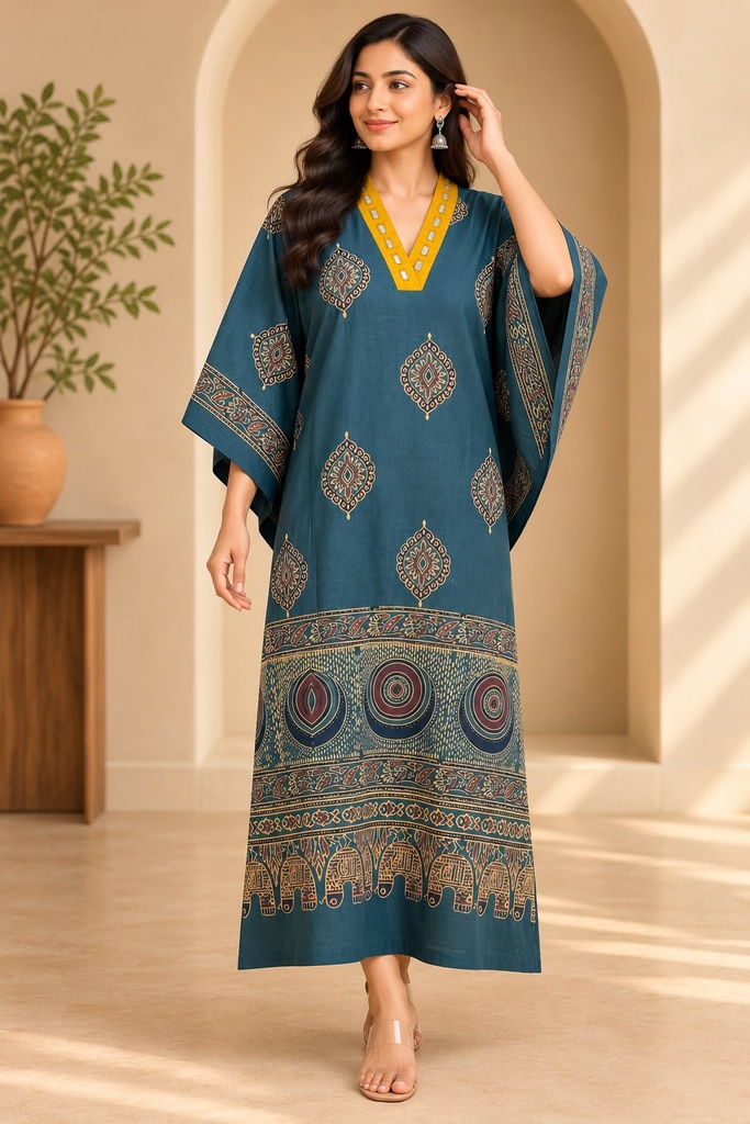 Ajrakh Cotton Kaftan 4802
