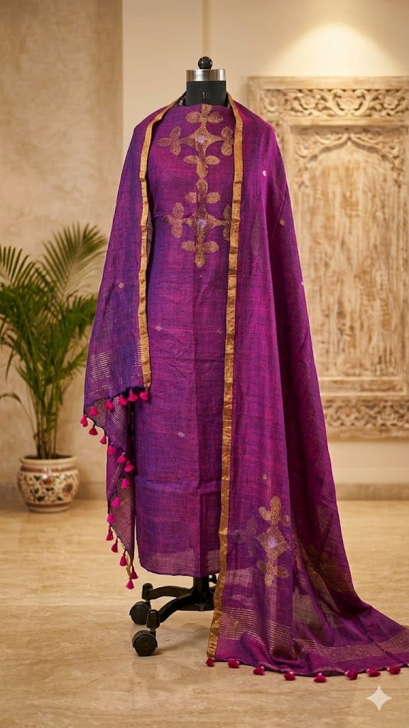 Jamdani Linen Suits 4562