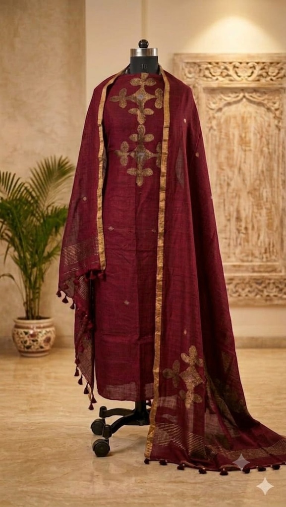 Jamdani Linen Suits 4562