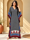 Ajrakh Modal Silk Kaftans 4801