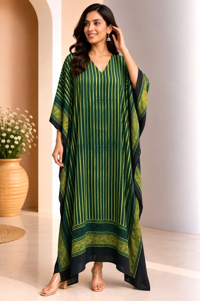 Ajrakh Modal Silk Kaftans 4801