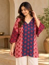 Ajrakh Modal Short Kurtis 5015