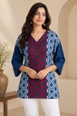 Ajrakh Modal Short Kurtis 5015