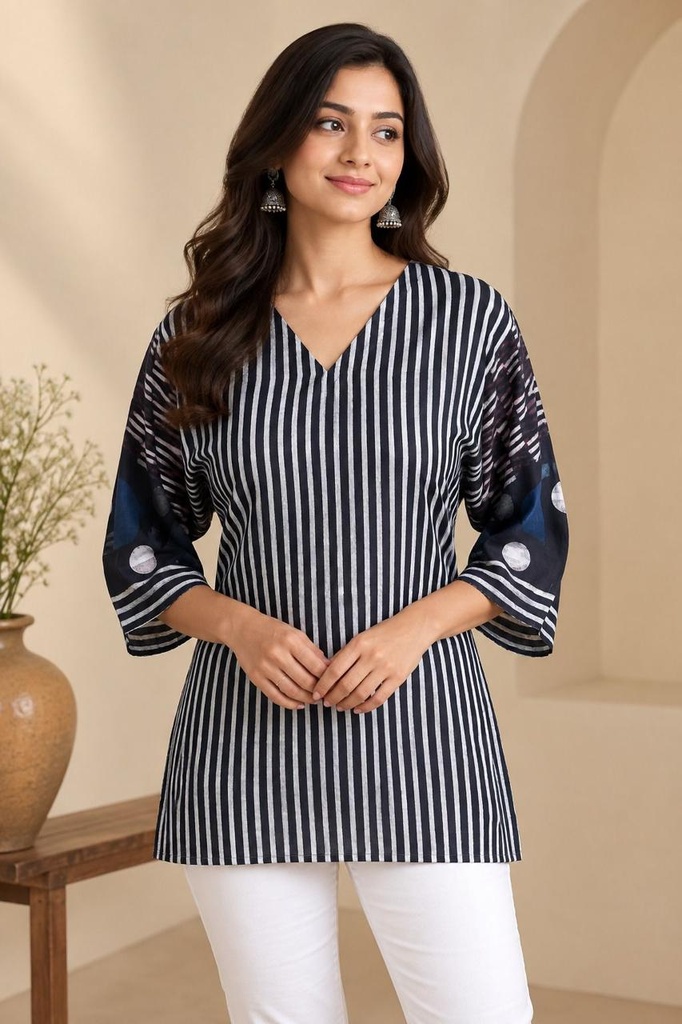 Ajrakh Modal Short Kurtis 5015