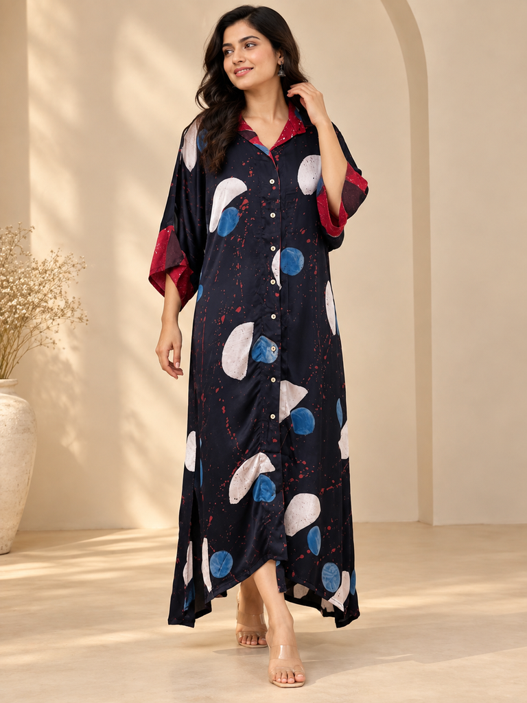 Ajrakh Modal Shirt Style Kurti 4803
