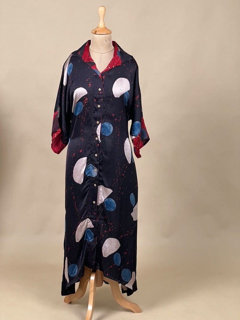Ajrakh Modal Shirt Style Kurti 4803