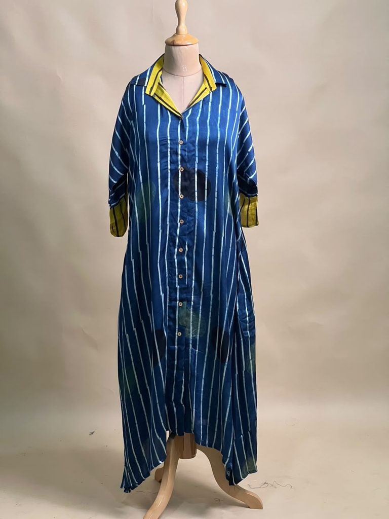 Ajrakh Modal Shirt Style Kurti 4803