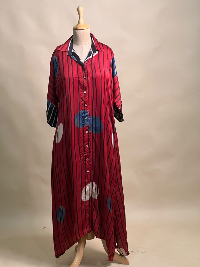 Ajrakh Modal Shirt Style Kurti 4803