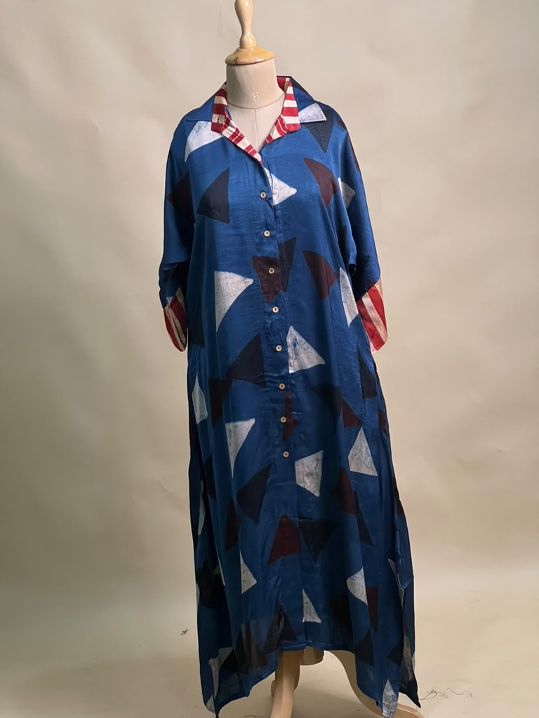 Ajrakh Modal Shirt Style Kurti 4803