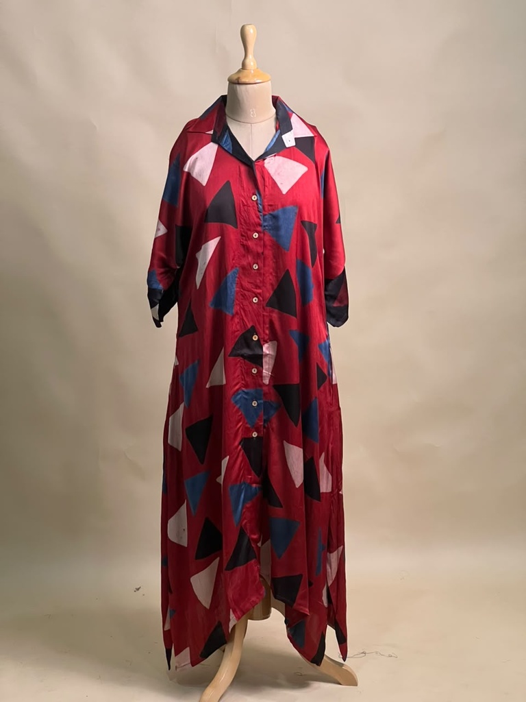 Ajrakh Modal Shirt Style Kurti 4803