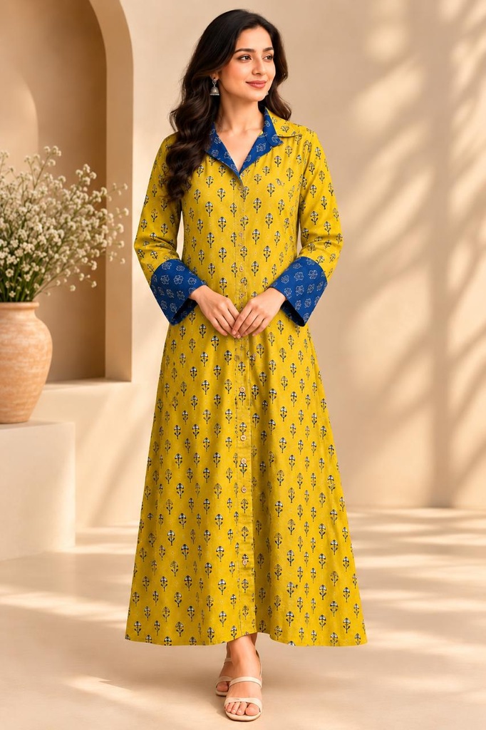 Ajrakh Cotton Kurti 5031