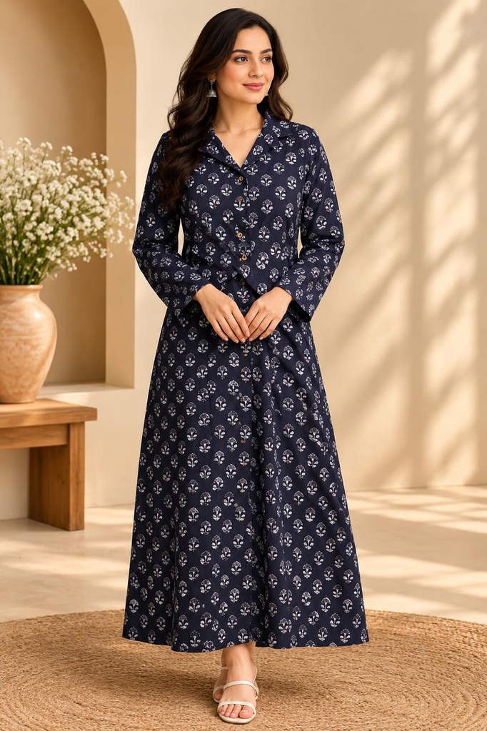 Ajrakh Cotton Kurti 5031