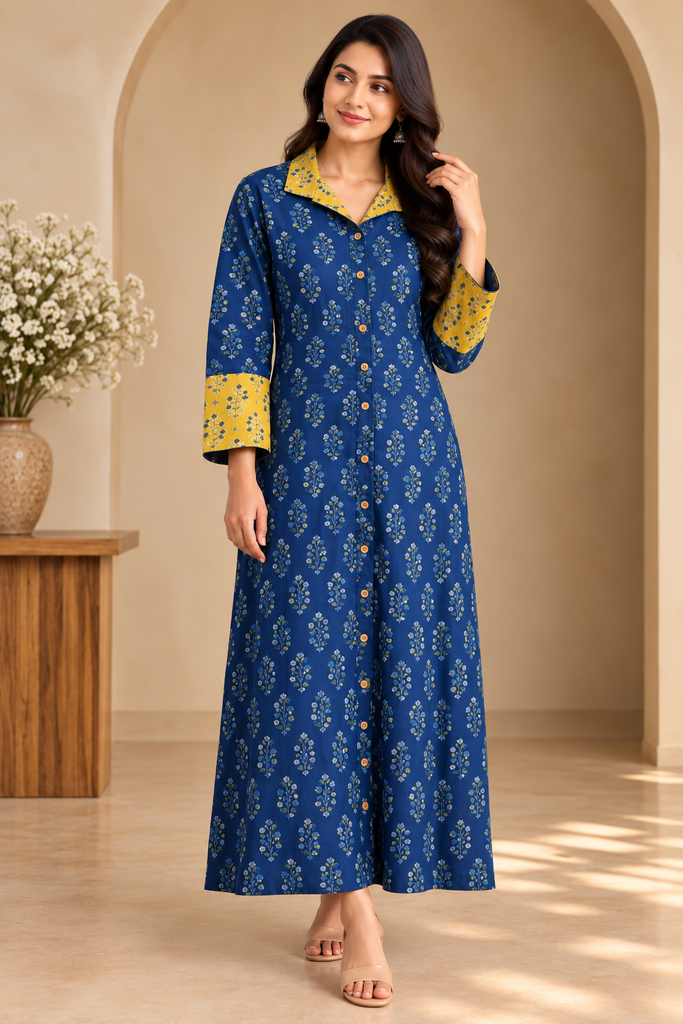 Ajrakh Cotton Kurti 5031