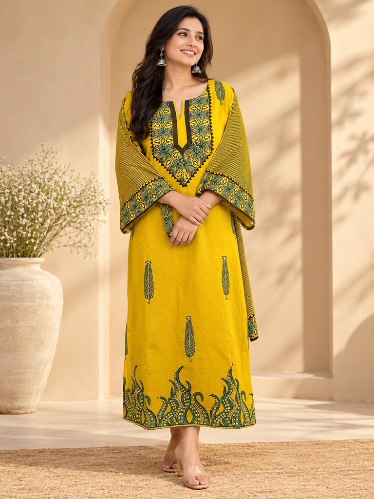 Ajrakh Cotton Kurti 5028