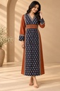 Ajrakh Modal Silk Aline Kurti 5053