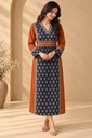 Ajrakh Modal Silk Aline Kurti 5053