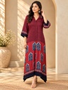 Ajrakh Modal Shirt Style Kurti 4803