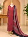 Ajrakh Modal Kurti Dupatta Set 5012