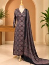 Ajrakh Modal Kurti Dupatta Set 5012