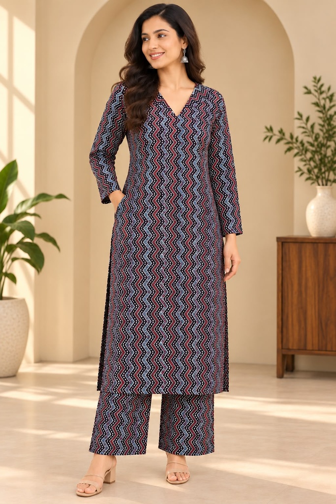 Ajrakh Cotton Coord Sets 5029
