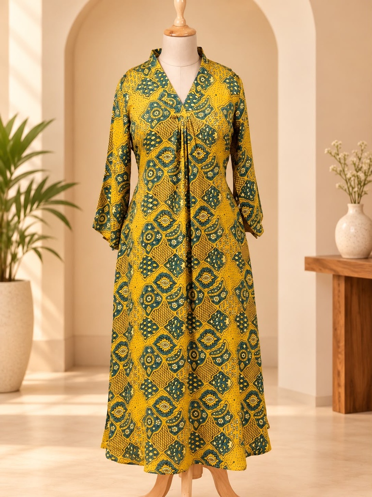 Ajrakh Modal Aline Kurtis 5053