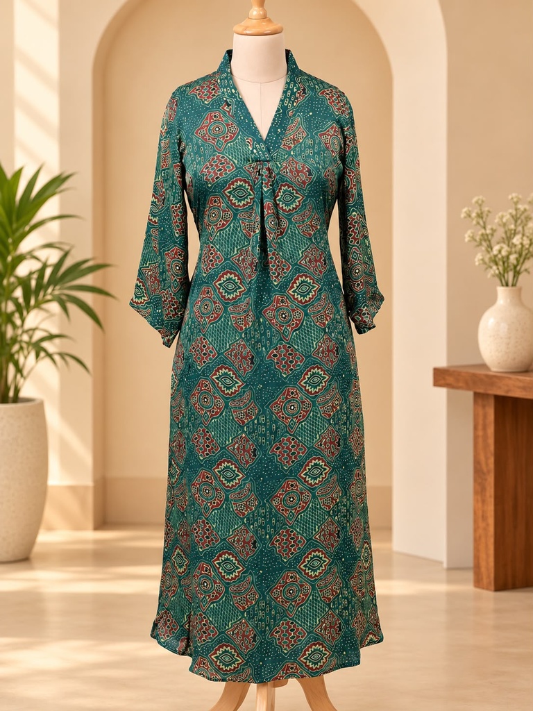Ajrakh Modal Aline Kurtis 5053