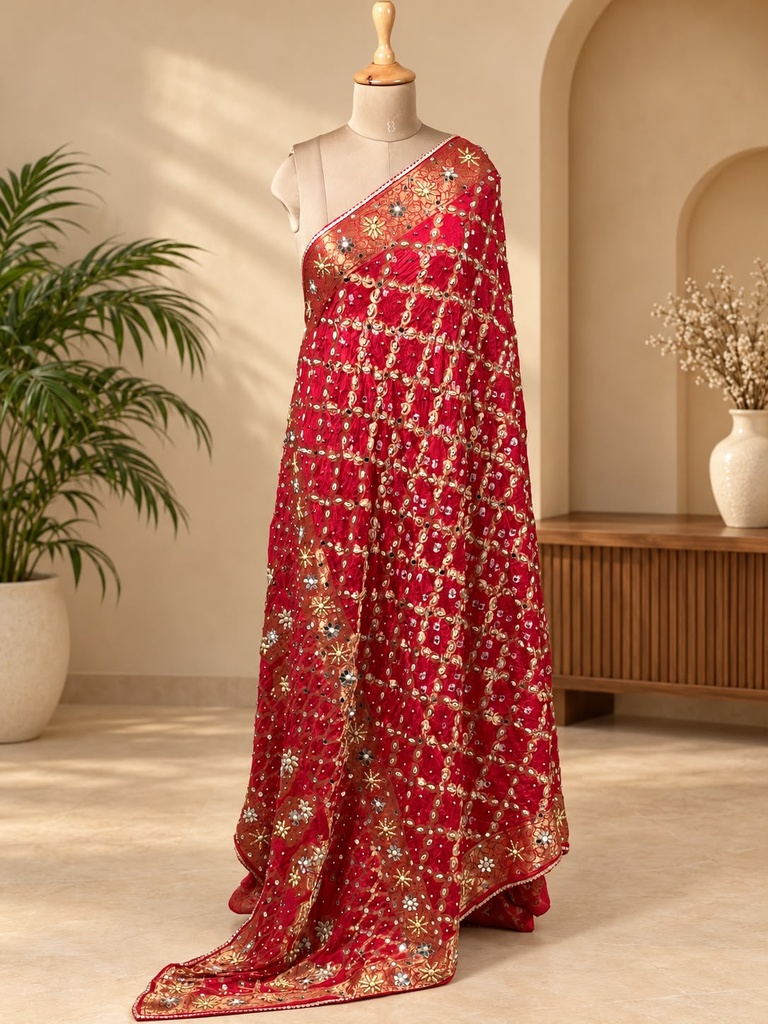  Bandhej Silk Dupatta 4781
