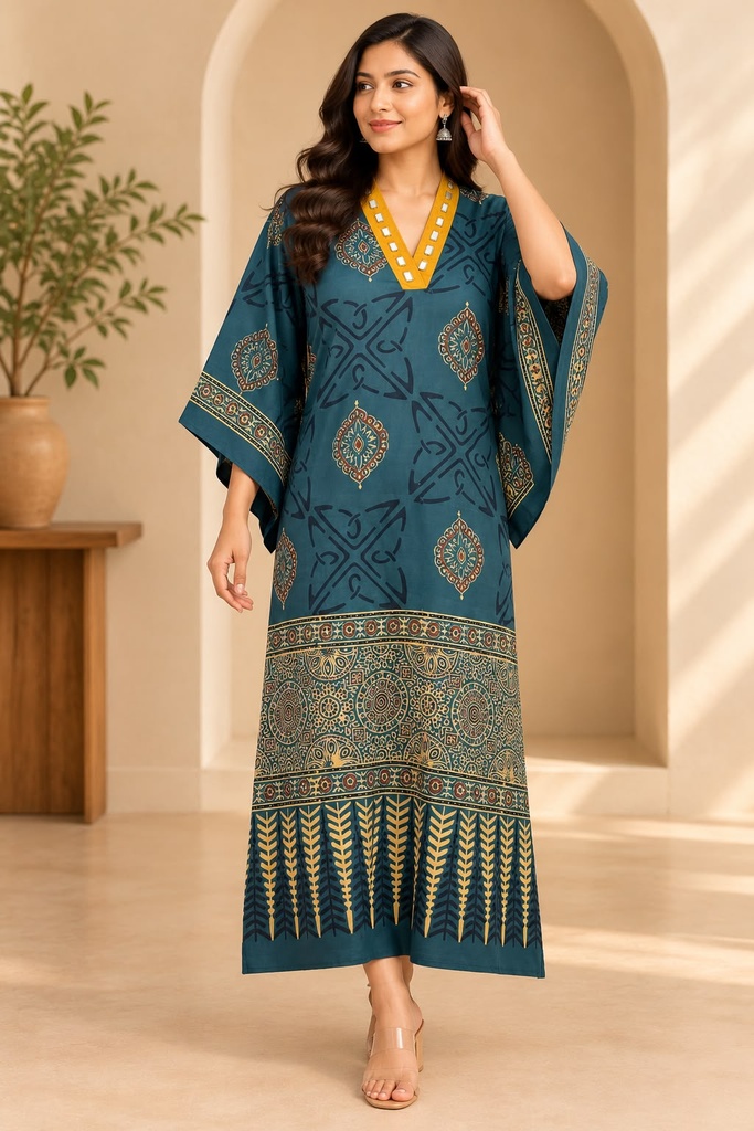 Ajrakh Cotton Kaftan 4802
