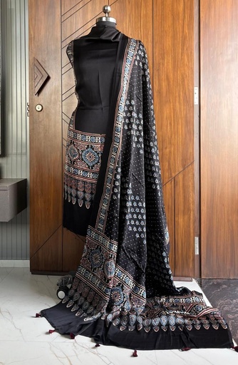 Ajrakh modal silk suit 5012