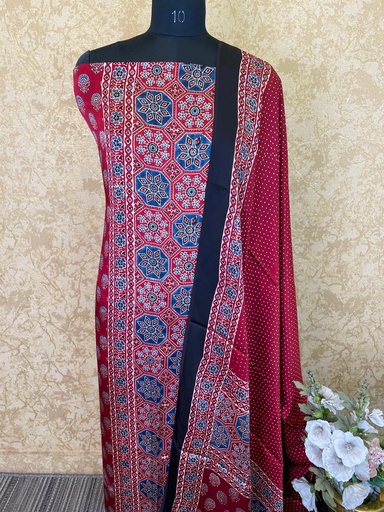 [SUAZ] Ajrakh Modal Silk Suit 5012