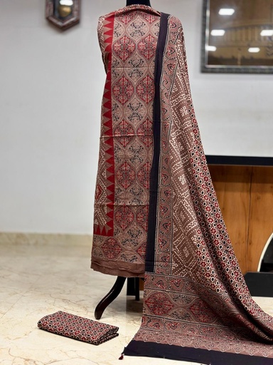 [SUMLK] Premium Ajrakh Cotton Suits 4558