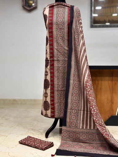[SUMLK] Premium Ajrakh Cotton Suits 4558