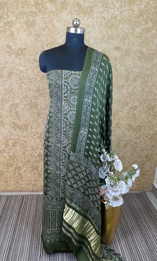 [SUKH] Ajrakh Modal Silk Suit Set 4245