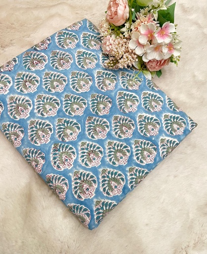[CFBK]  Bagru HandBlock Printed Cotton fabric 5023 