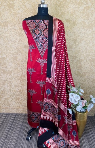[SUAZ] Ajrakh Modal Silk Suit 5012