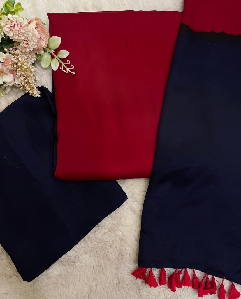 Premium Plain Modal Silk Suit 4558