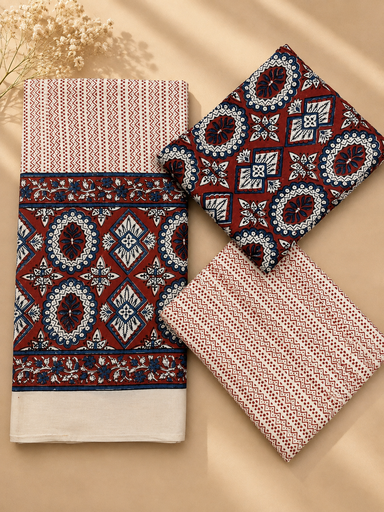 [SUMT] Ajrakh cotton Suit 5025