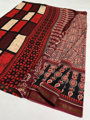 [SAVC] Ajrakh Cotton Sarees 5026