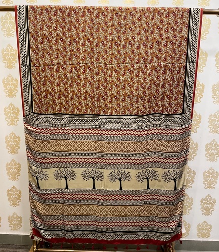  Kalamkari Modal Silk Saree 5034